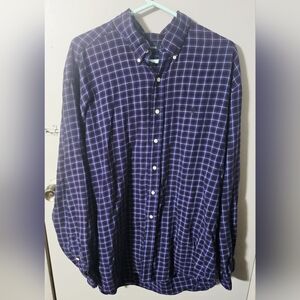 Mens Ralph Lauren Blaire 100% cotton XXL button up  LS size XXL purple/black